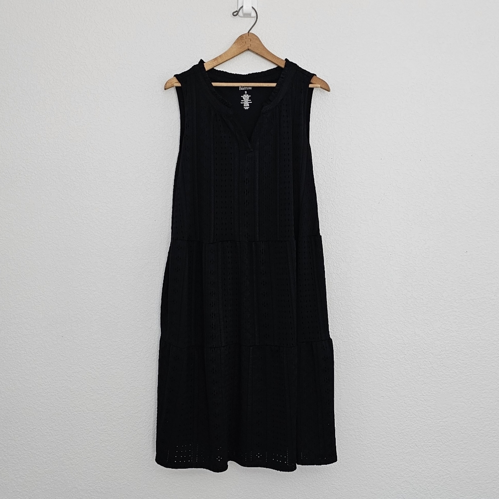 Croft and Barrow Black Sleeveless Midi Length Dress Size 1X